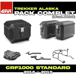 PACK-1162/1161-ALAB : Givi Alaska Black Luggage Kit Honda CRF Africa Twin