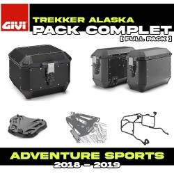PACK-1161-ALAB : Givi Alaska Black Luggage Kit Honda CRF Africa Twin