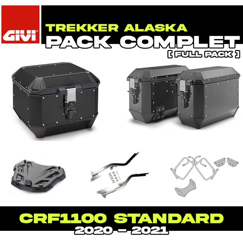 PACK-1179-ALAB : Pack Bagagerie Givi Alaska Noir Honda CRF Africa Twin