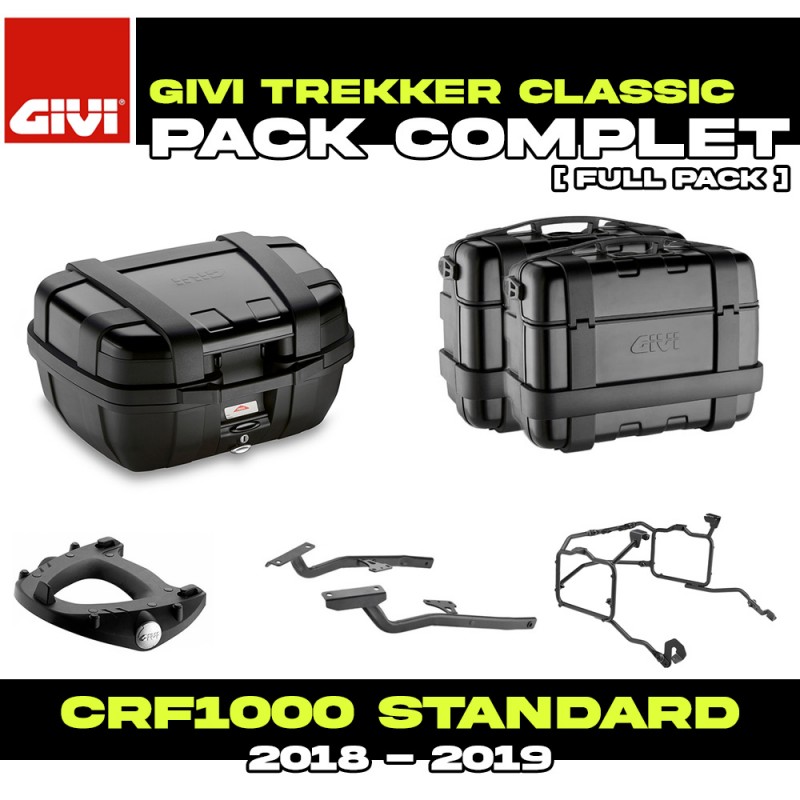 PACK-1162/1161-TRKB : Givi Trekker Black Luggage Kit Honda CRF Africa Twin