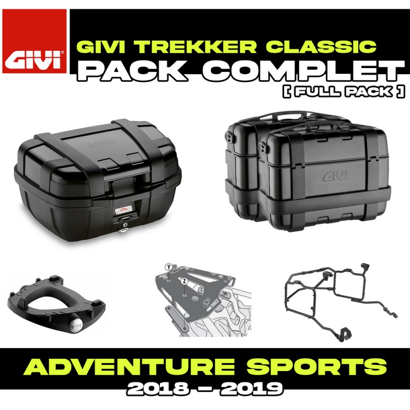 PACK-1161-TRKB : Pacchetto Bagagli Givi Trekker Nero Honda CRF Africa Twin