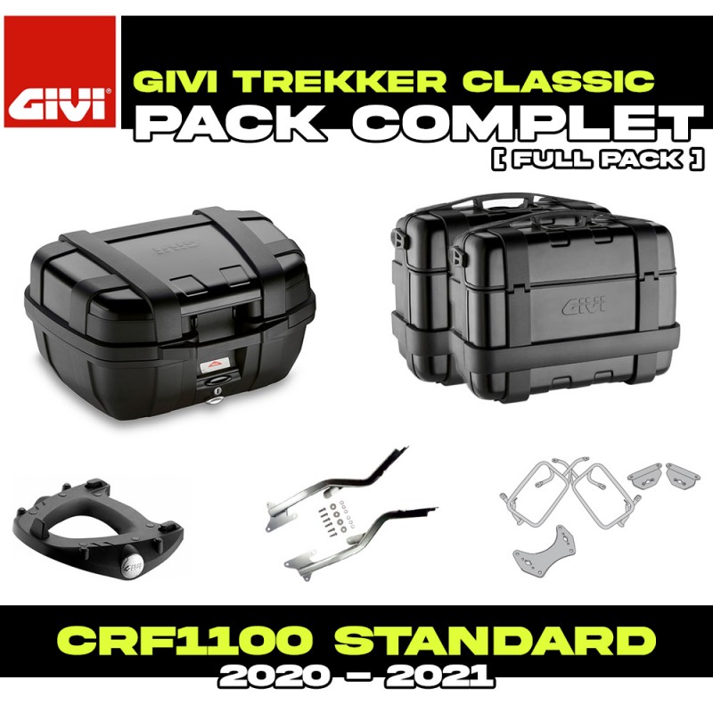 PACK-1179-TRKB : Givi Trekker Black Luggage Kit Honda CRF Africa Twin