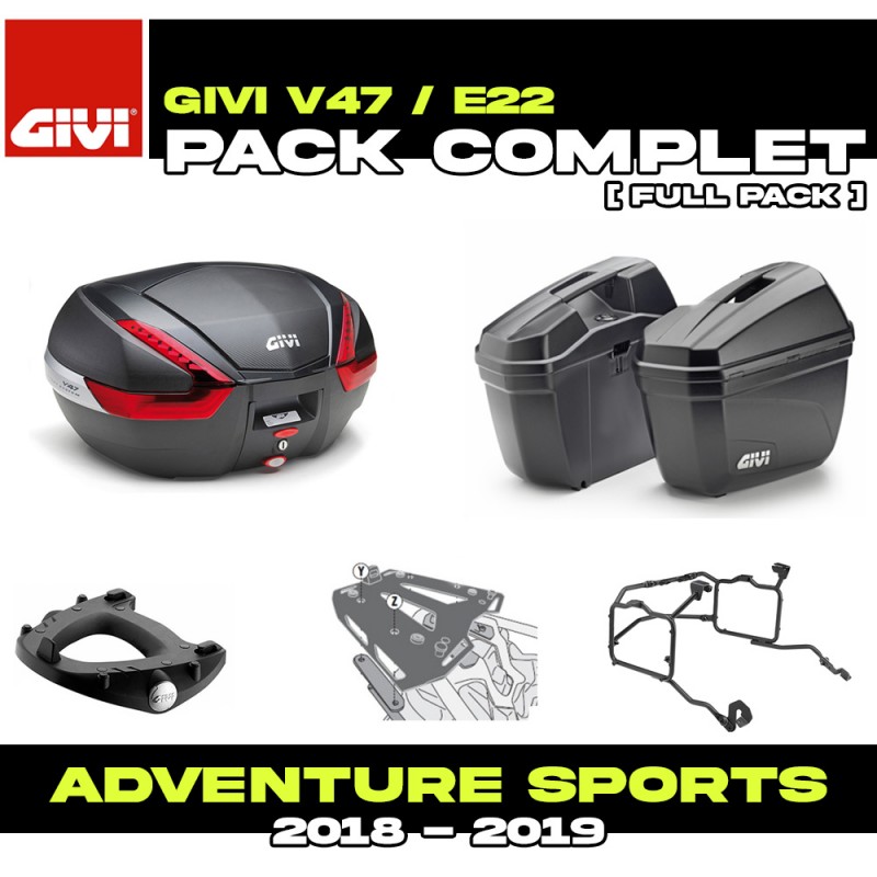 PACK-1161-V47NN/E22N : Pack Bagagerie Givi V47 / E22 Honda CRF Africa Twin