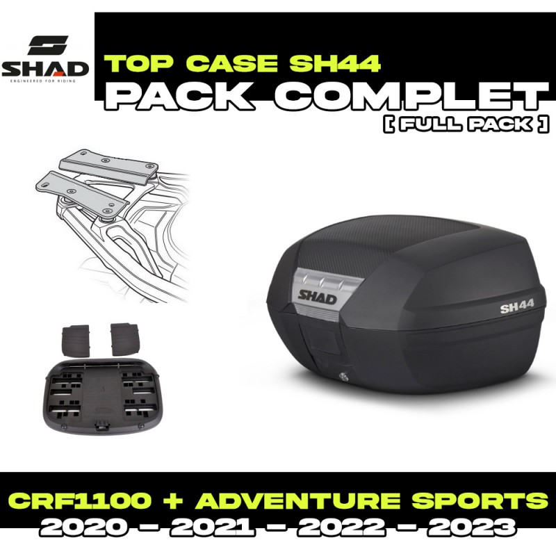 Top Case moto SHAD SH44, capacité deux casques intégraux. - Tech2Roo