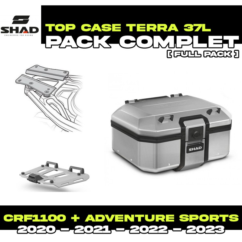 PACK-H0DV10ST-D0TR37100 : Shad Terra 37L Alu Topcase-Set Honda CRF Africa Twin