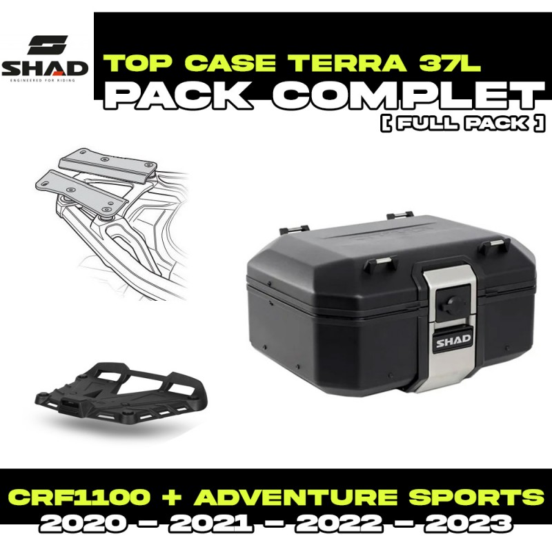 PACK-H0DV10ST-D0TR37100B : Pack Top-Case Shad Terra 37L Nero Honda CRF Africa Twin PACK-H0DV10ST-D0TR37100B : Pack Top-Case Shad Terra 37L Nero Honda CRF Africa Twin