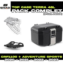 PACK-H0DV10ST-D0TR48100B : Pack Top-Case Shad Terra 48L Noir Honda CRF Africa Twin