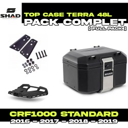PACK-H0CR12ST-D0TR48100B : Pack Top-Case Shad Terra 48L Noir Honda CRF Africa Twin