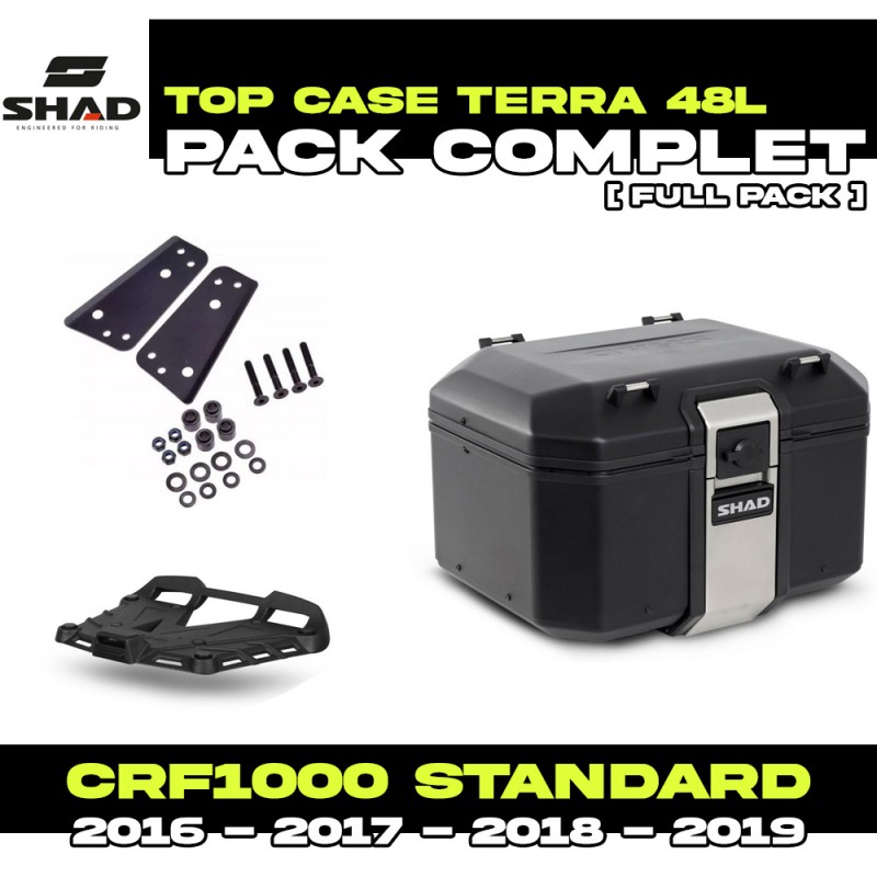 PACK-H0CR12ST-D0TR48100B : Shad Terra 48L Black Top Case Pack Honda CRF Africa Twin