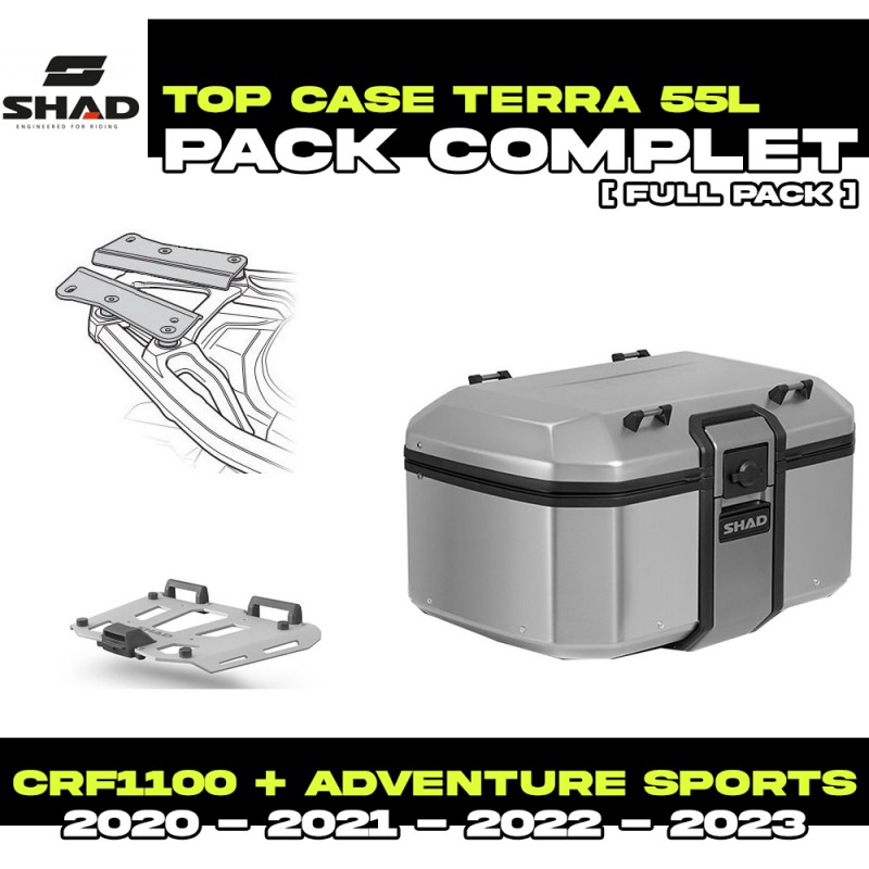 PACK-H0DV10ST-D0TR55100 : Shad Terra 55L Alu Topcase-Paket Africa Twin CRF