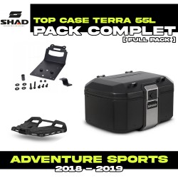 PACK-H0DV18ST-D0TR55100B : Shad Terra 55L Black Top Box Kit Honda CRF Africa Twin