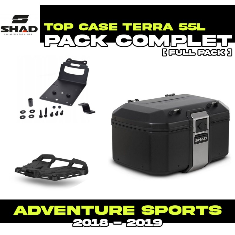 PACK-H0DV18ST-D0TR55100B : Pack Top-Case Shad Terra 55L Noir Honda CRF Africa Twin