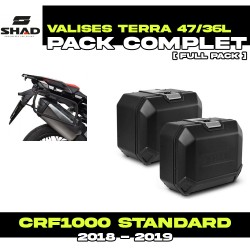 PACK-H0FR194P-D0TR47/36100B : Pack Maletas laterales Shad Terra 47/36L Negro Honda CRF Africa Twin