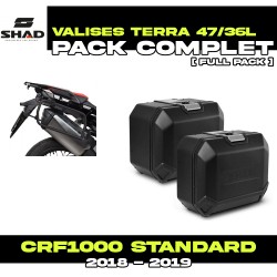 PACK-H0FR194P-D0TR47/36100B : Shad Terra 47/36L Side Panniers Black Kit Honda CRF Africa Twin