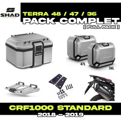 PACK-H0CR12/H0FR19-D0TR48/47/36 : Pack Bagagerie Shad Terra 48/47/36L Alu Honda CRF Africa Twin