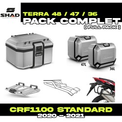 PACK-H0CR10-D0TR48/47/36 : Pack Bagagerie Shad Terra 48/47/36L Alu Honda CRF Africa Twin