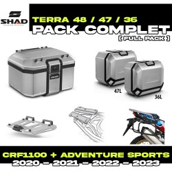 PACK-H0DV10-D0TR48/47/36 : Pack Bagagerie Shad Terra 48/47/36L Alu Honda CRF Africa Twin