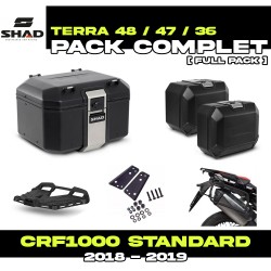 PACK-H0CR12/H0FR19-D0TR48/47/36B : Shad Terra 48/47/36L Black Luggage Kit Honda CRF Africa Twin