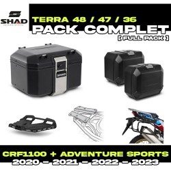 PACK-H0DV10-D0TR48/47/36B : Shad Terra 48/47/36L Black Luggage Kit Honda CRF Africa Twin