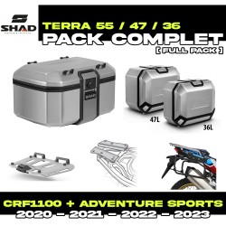 PACK-H0DV10-D0TR55/47/36 : Pack Bagagerie Shad Terra 55/47/36L Alu Honda CRF Africa Twin