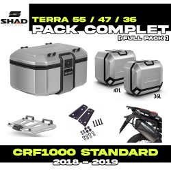 PACK-H0CR12/H0FR19-D0TR55/47/36 : Pack Bagagerie Shad Terra 55/47/36L Alu Honda CRF Africa Twin