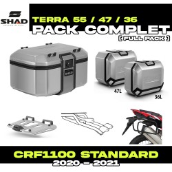 PACK-H0CR10-D0TR55/47/36 : Pack Bagagerie Shad Terra 55/47/36L Alu Honda CRF Africa Twin
