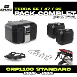 PACK-H0CR10-D0TR55/47/36B : Pack Bagagerie Shad Terra 55/47/36L Noir Honda CRF Africa Twin