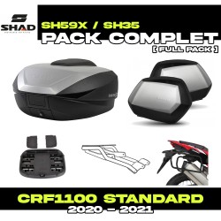 PACK-H0CR10-D0B59/35 : Shad SH59X/SH35 Black Luggage Kit Honda CRF Africa Twin