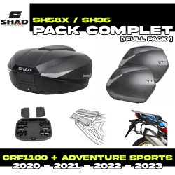 PACK-H0DV10-D0B58/36 : Pack Bagagerie Shad SH58X/SH36 Honda CRF Africa Twin