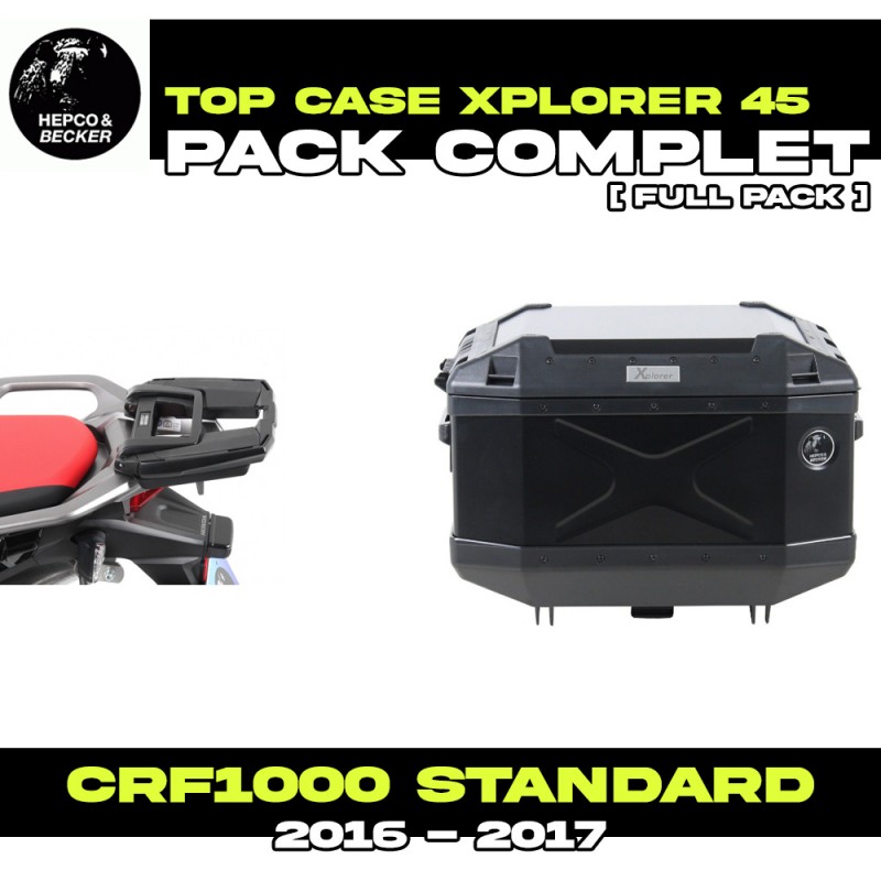 PACK-6629940101-TC45B : Hepco-Becker Xplorer 45L Topcase Set Schwarz Honda CRF Africa Twin