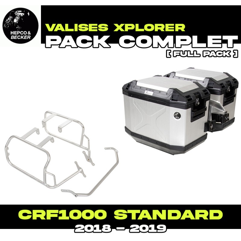 65195120022-00-40 : Pack Valises latérales Hepco-Becker Xplorer Alu Honda CRF Africa Twin