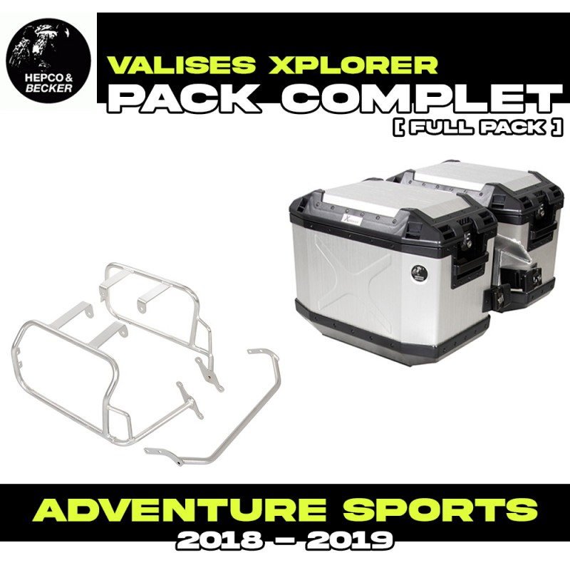 65195100022-00-40 : Pack Valises latérales Hepco-Becker Xplorer Alu Honda CRF Africa Twin