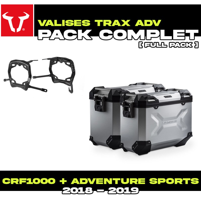 KFT.01.890.70000/S : Pack Valises latérales SW-Motech Trax ADV Alu Honda CRF Africa Twin