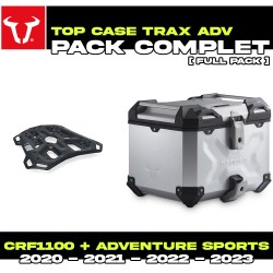 GPT.01.942.70000/S : SW-Motech Trax ADV Silver Top Case Kit Honda CRF Africa Twin