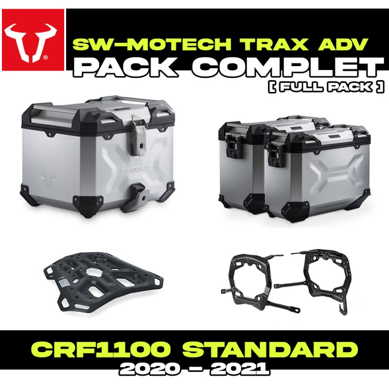 ADV.01.950.75002/S : SW-Motech Trax ADV Silver Luggage Kit Honda CRF Africa Twin