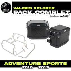 65195100022-01-40 : Hepco-Becker Xplorer black Side Cases Kit Honda CRF Africa Twin