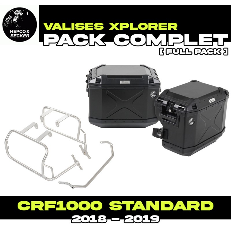 65195120022-01-40 : Pack Valises latérales Hepco-Becker Xplorer noir Honda CRF Africa Twin