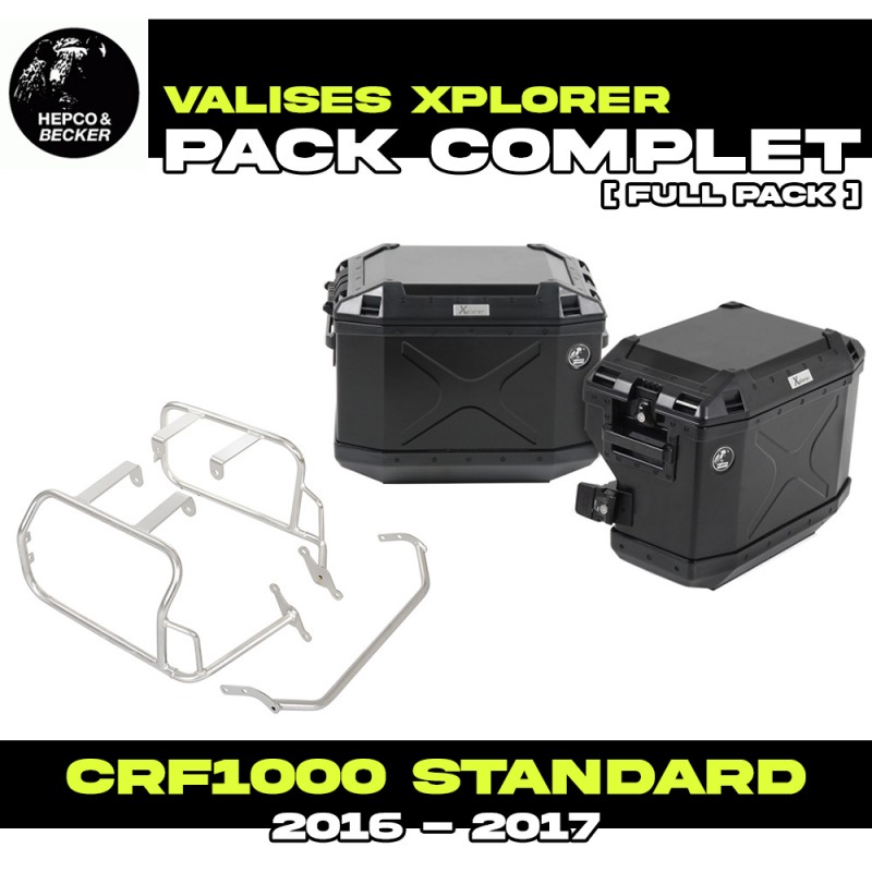 6519940022-01-40 : Hepco-Becker Xplorer Black Side Cases Kit Honda CRF Africa Twin