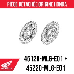 45120-MLG-E01 + 45220-MLG-E01 : Honda genuine front brake discs Honda CRF Africa Twin