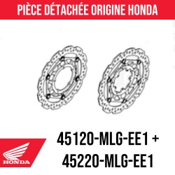 45120-MLG-EE1 + 45220-MLG-EE1 : Honda genuine front brake discs Adventure Sports 2022 Honda CRF Africa Twin
