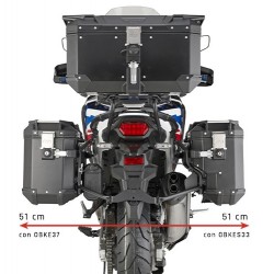 PLOS1178CAM : Support de valises latérales Givi Trekker Outback avec dégagement échappement Africa Twin CRF