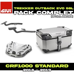 PACK-SR1162-OBKEV58A : Pacco Bauletto Givi Trekker Outback Evo Smart 58L Alluminio Honda CRF Africa Twin