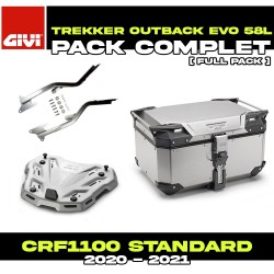 PACK-1179FZ-OBKEV58A : Pack Top-Case Givi Trekker Outback Evo Smart 58L Alu Honda CRF Africa Twin