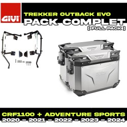 PACK-PLO1178CAM-OBKEV4837APACK2 : Pack Valises latérales Givi Trekker Outback Evo Smart 48/37L Alu Honda CRF Africa Twin
