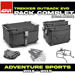 PACK-1161-OBKEB : Givi Trekker Outback Black Evo Luggage Kit Honda CRF Africa Twin