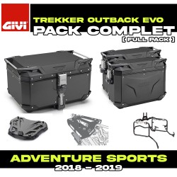 PACK-1161-OBKEVB : Givi Trekker Outback Evo Smart Black Luggage Pack Honda CRF Africa Twin