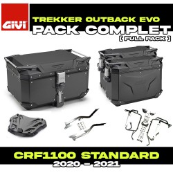 PACK-1179-OBKEB : Givi Trekker Outback Evo Black Luggage Kit Honda CRF Africa Twin