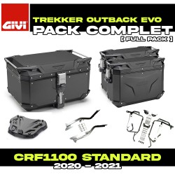 PACK-1179-OBKEVB : Set Valigie Givi Trekker Outback Evo Smart Nero Honda CRF Africa Twin