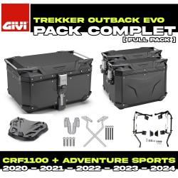 PACK-1178-OBKEB : Givi Trekker Outback Evo Black Luggage Kit Honda CRF Africa Twin