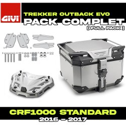 PACK-SR1144-OBKEV42A : Givi Trekker Outback Evo Smart 42L Alu Top-Case Set Honda CRF Africa Twin